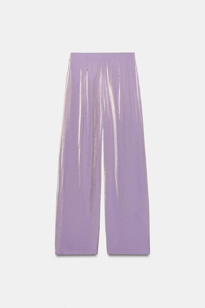 Pantalon paréo avec nœud effet brillant