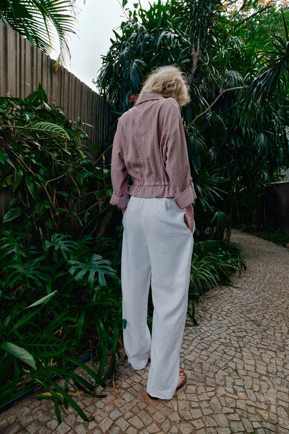 Veste courte à manches retroussées