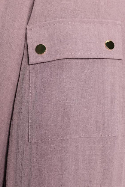 Veste courte à manches retroussées