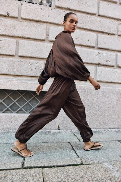 Veste bomber ballon satinée