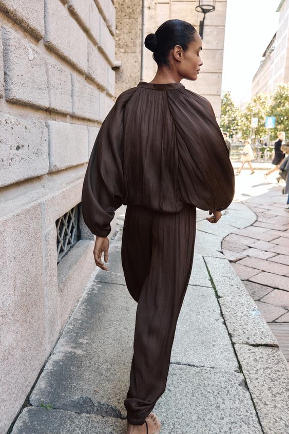 Veste bomber ballon satinée