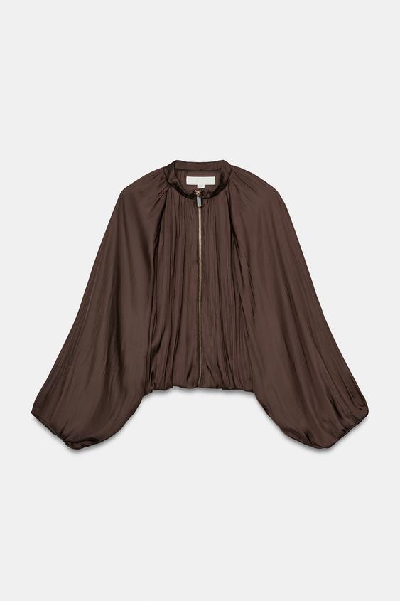 Veste bomber ballon satinée