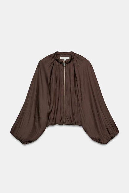 Veste bomber ballon satinée