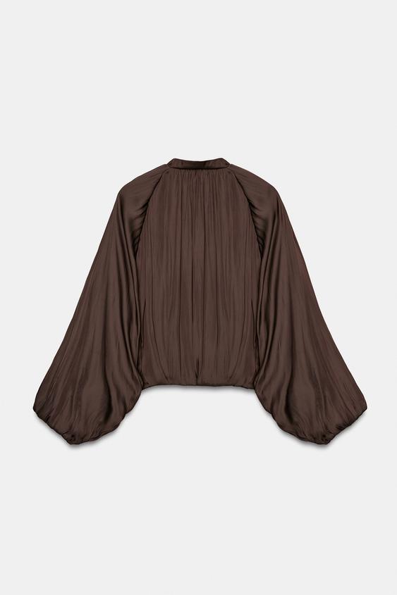 Veste bomber ballon satinée