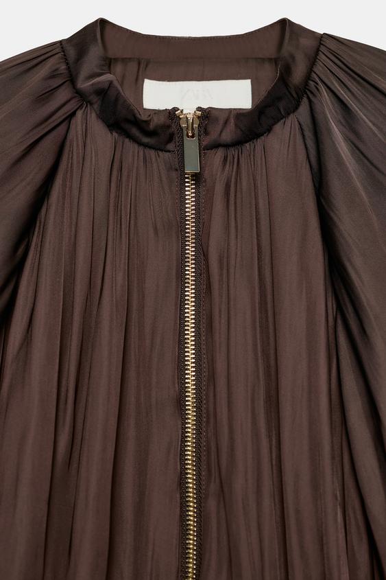 Veste bomber ballon satinée