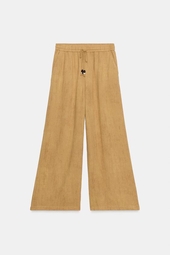 Pantalon large à cordon