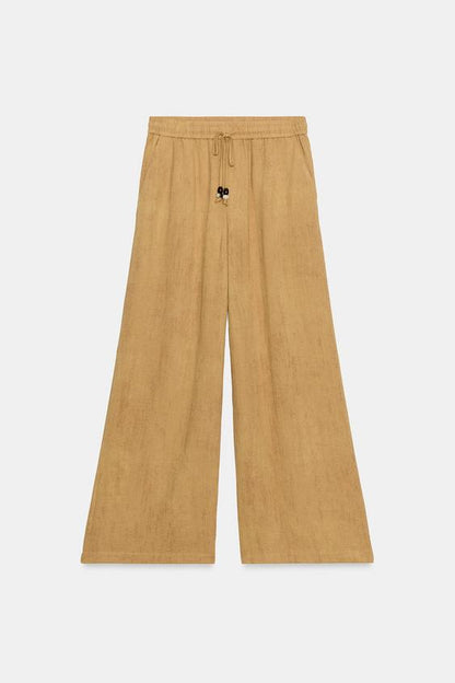 Pantalon large à cordon