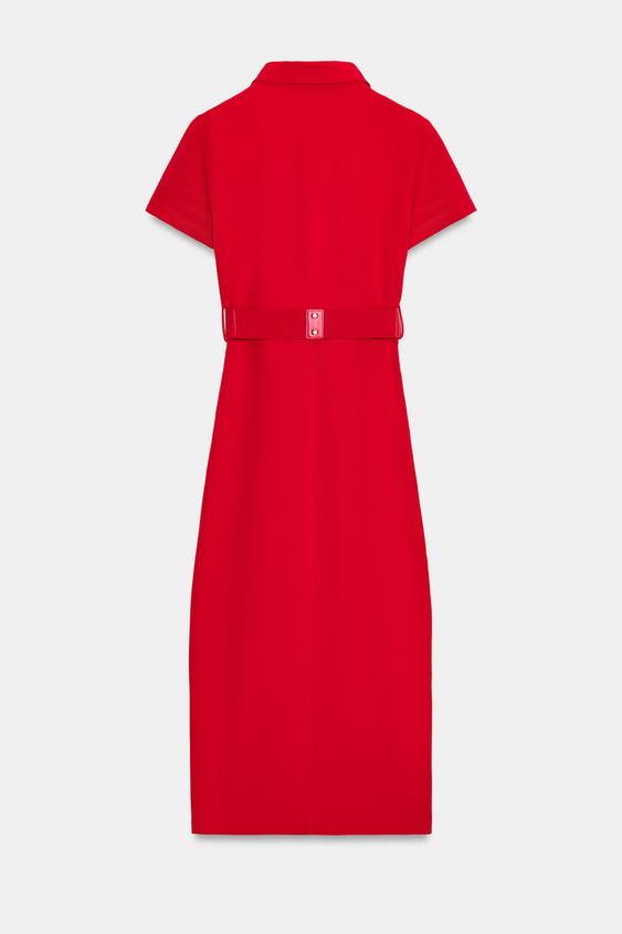 Robe midi avec ceinture