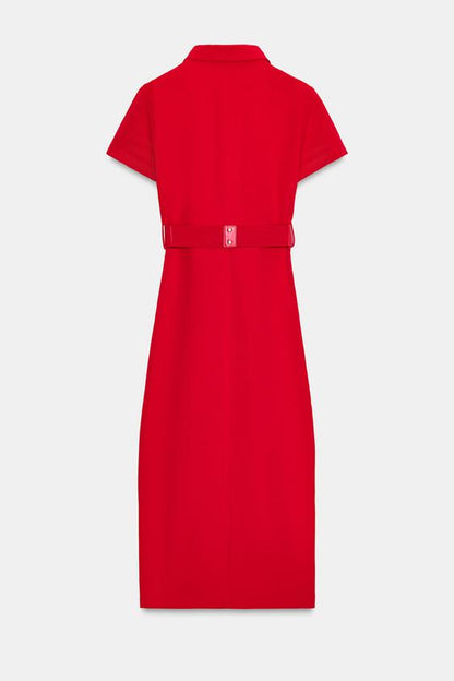 Robe midi avec ceinture