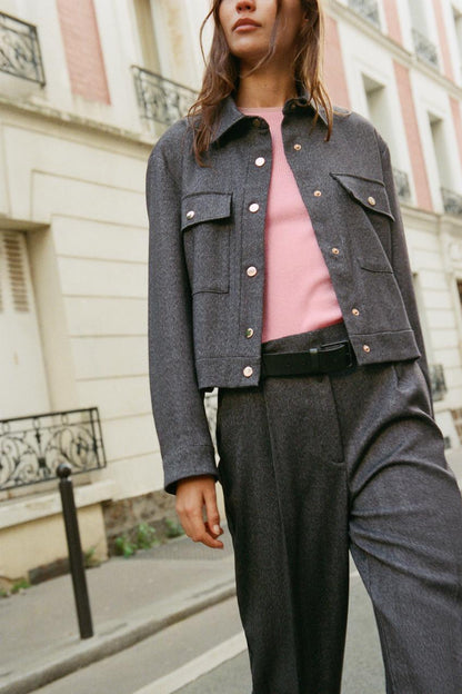 Veste à chevrons et poches