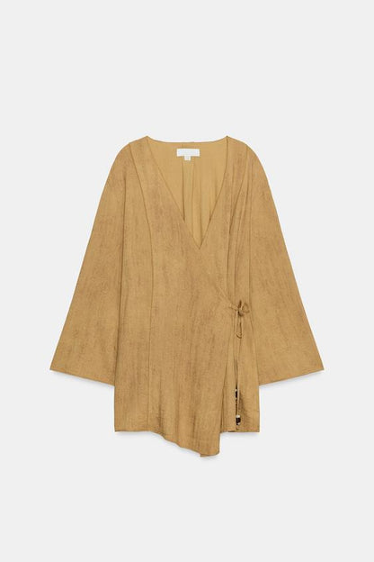 Veste croisée à cordon