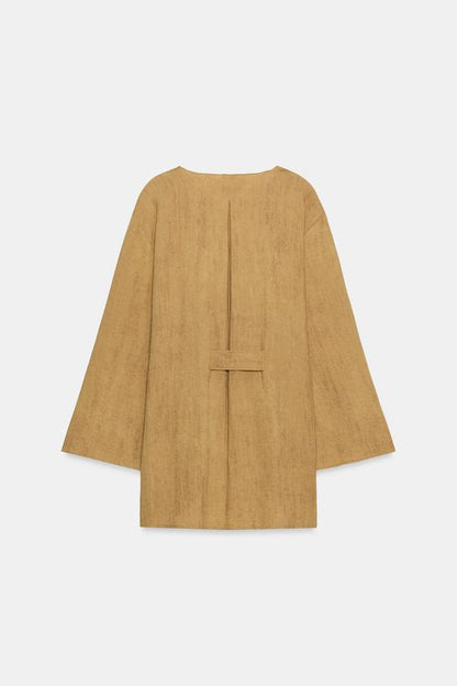 Veste croisée à cordon