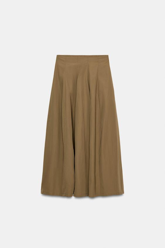 Jupe midi en nylon