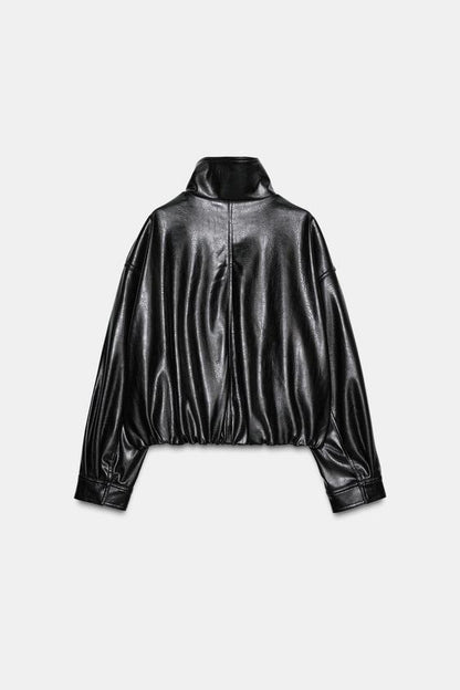 Veste effet cuir à volume