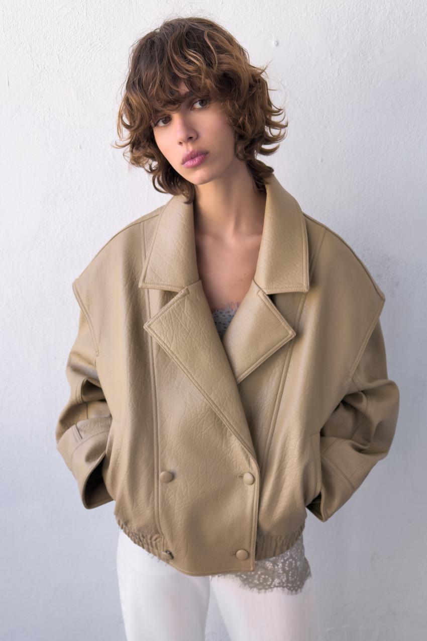 Veste bomber effet cuir