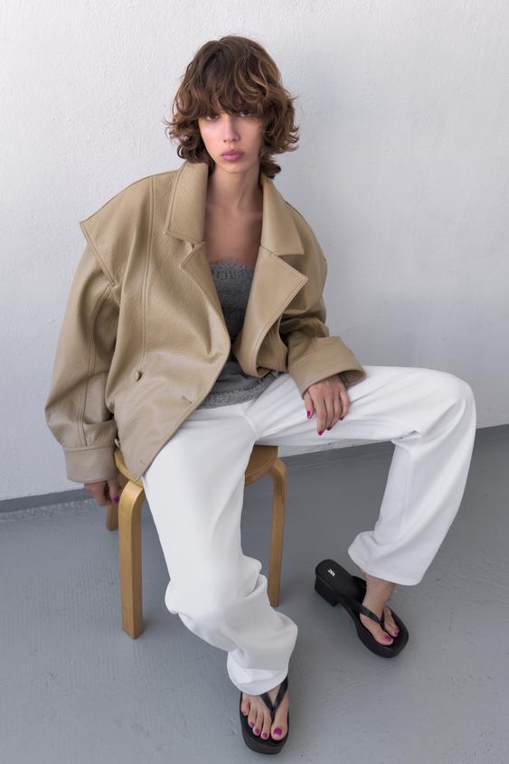 Veste bomber effet cuir
