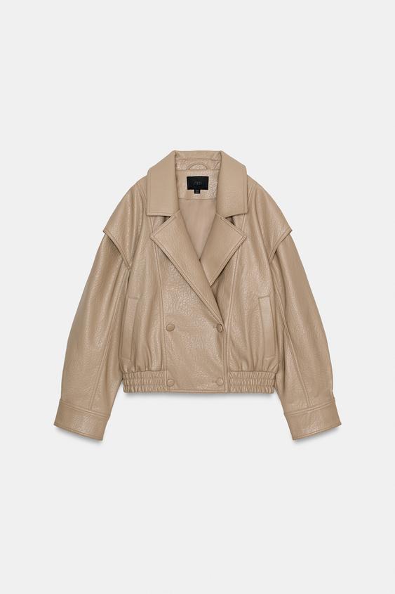 Veste bomber effet cuir