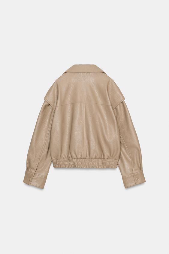 Veste bomber effet cuir