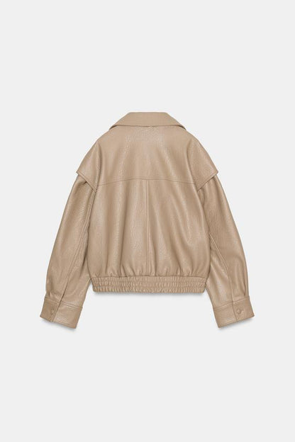 Veste bomber effet cuir