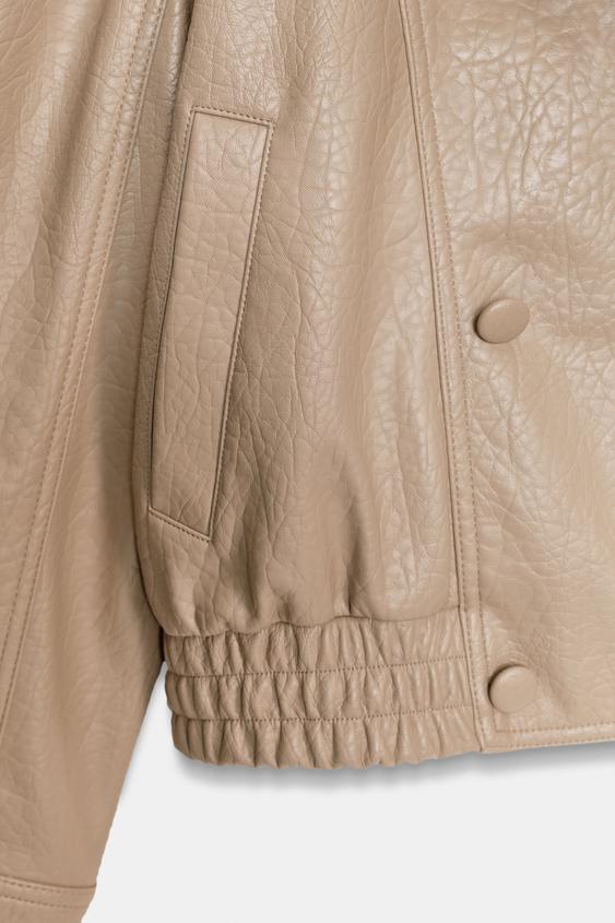 Veste bomber effet cuir