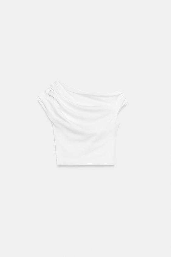 Top asymétrique drapé