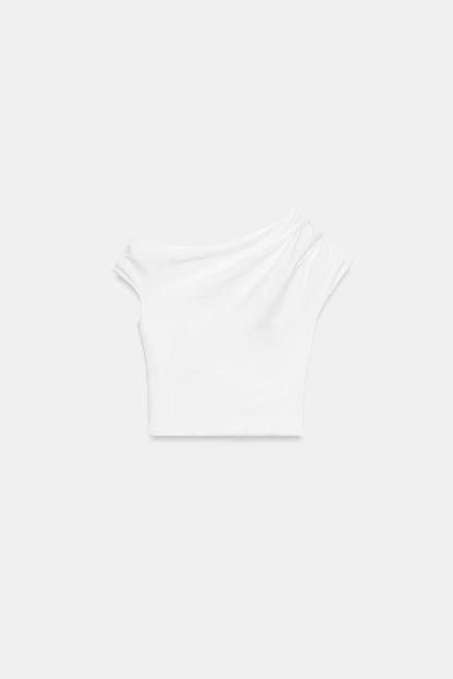 Top asymétrique drapé
