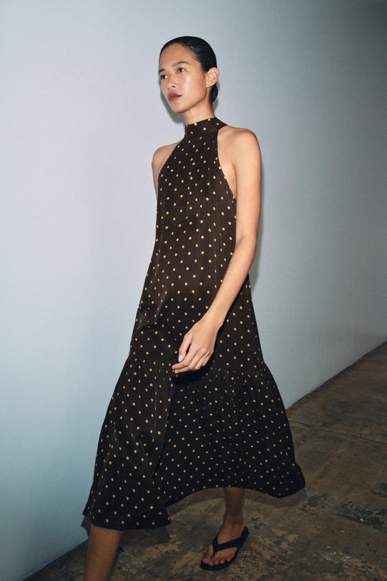 Robe dos-nu à pois ZW Collection