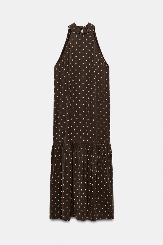 Robe dos-nu à pois ZW Collection