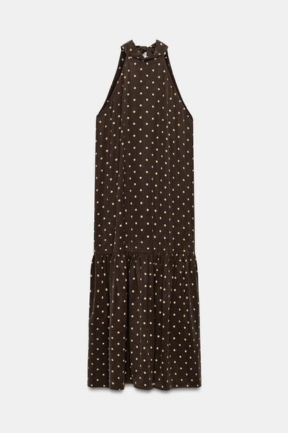 Robe dos-nu à pois ZW Collection