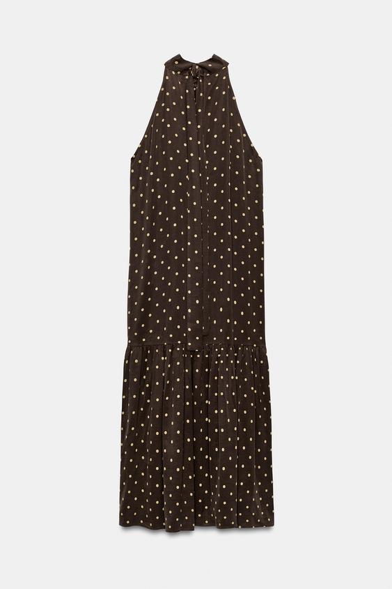 Robe dos-nu à pois ZW Collection