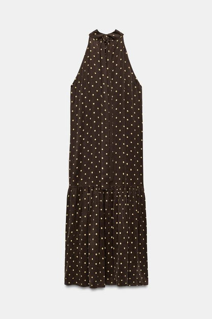 Robe dos-nu à pois ZW Collection