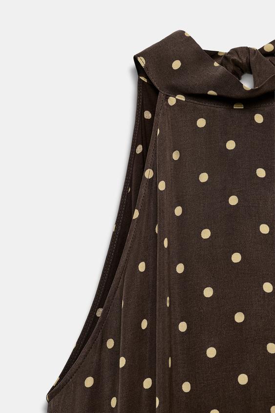 Robe dos-nu à pois ZW Collection