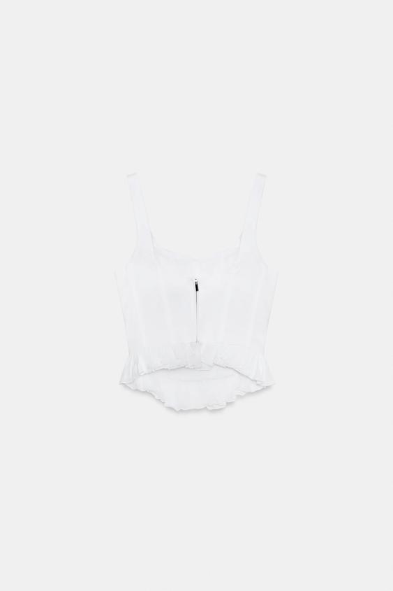 Top corset à volants