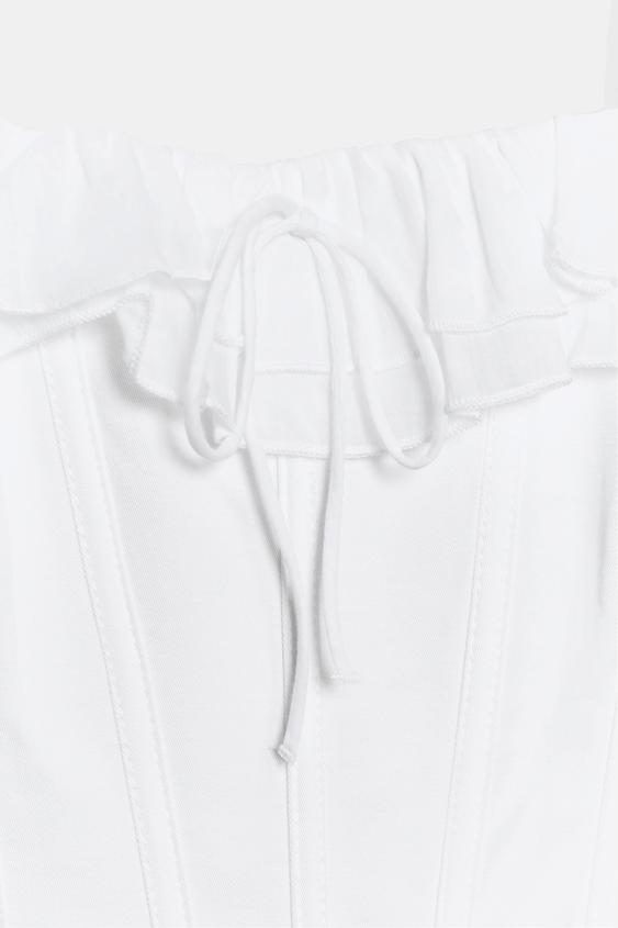 Top corset à volants