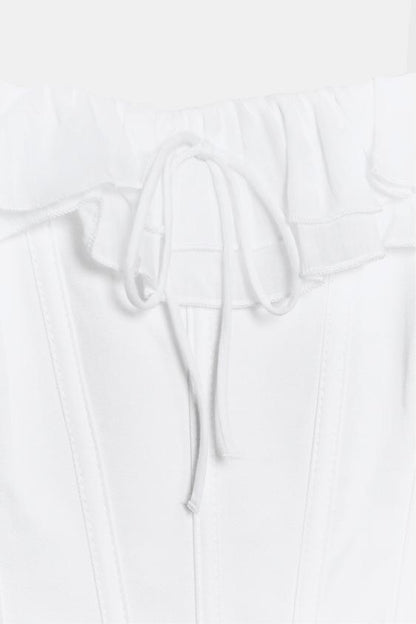Top corset à volants