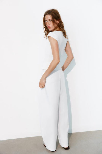 Pantalon coupe ballon à plis