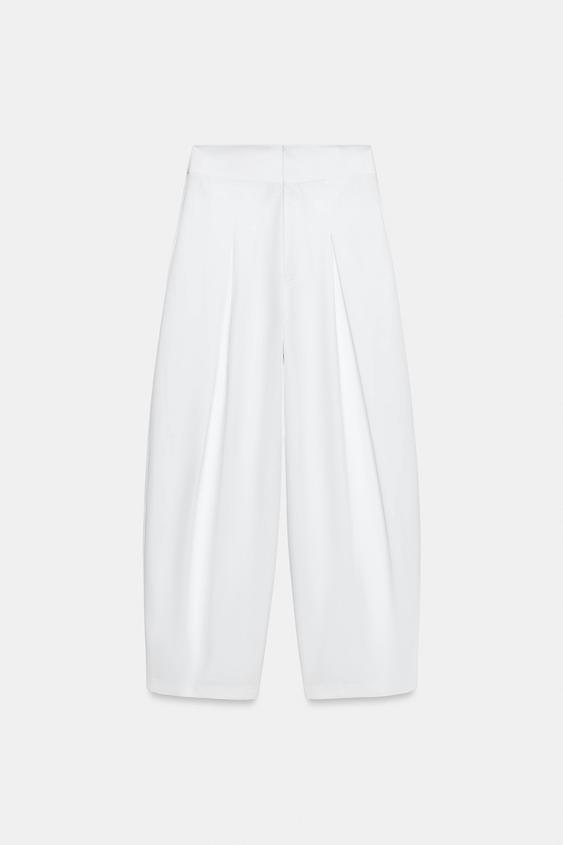 Pantalon coupe ballon à plis