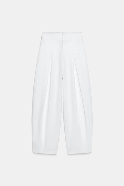 Pantalon coupe ballon à plis