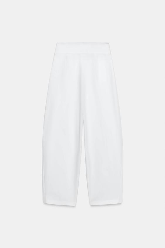 Pantalon coupe ballon à plis