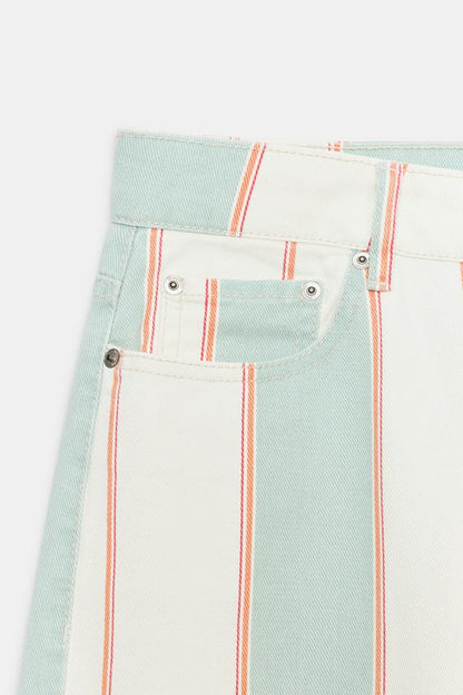 Jean ZW Collection coupe fuselée taille mi-haute à rayures