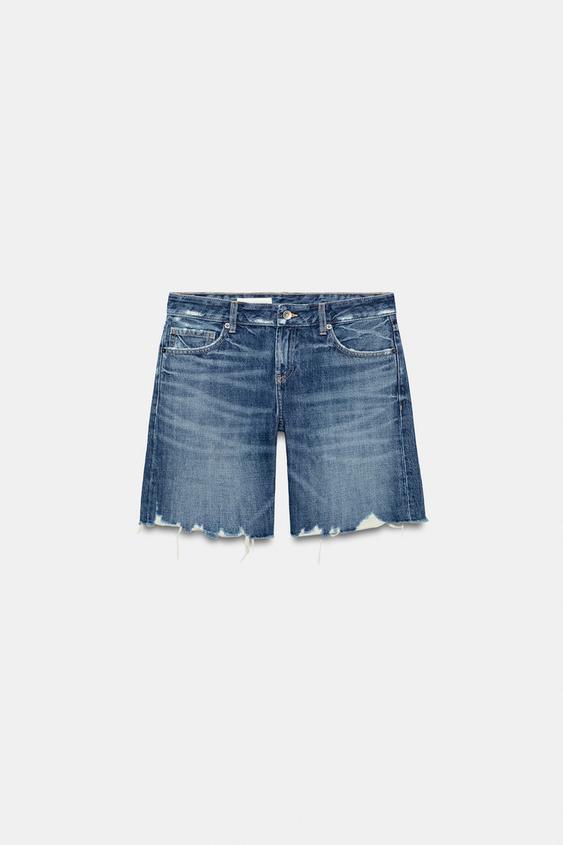 Bermuda en denim TRF taille mi-haute