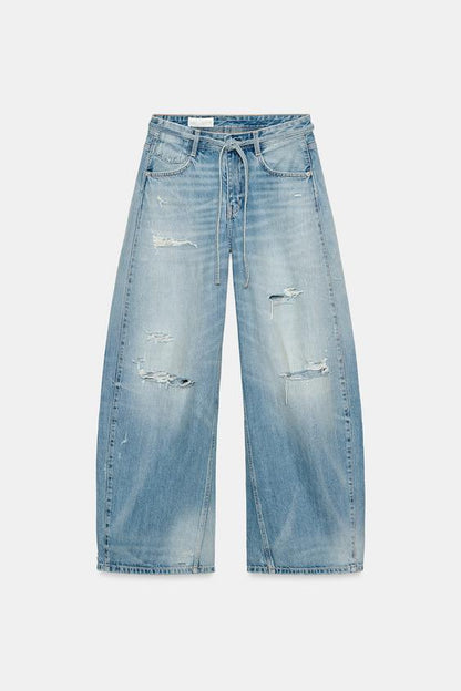Jean TRF baggy déchiré taille mi-haute