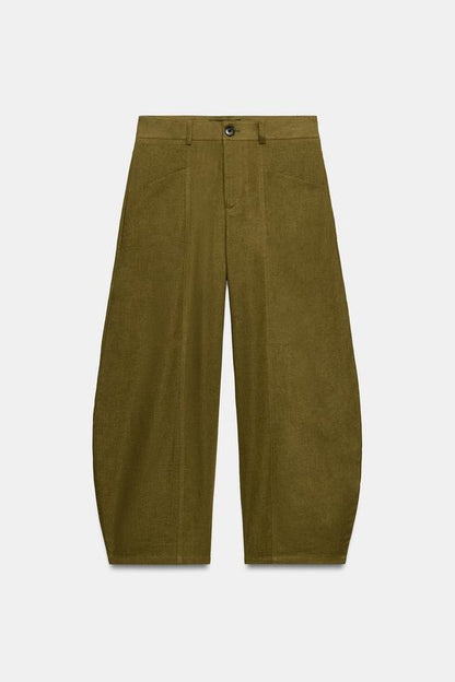 Pantalon coupe ballon en lin