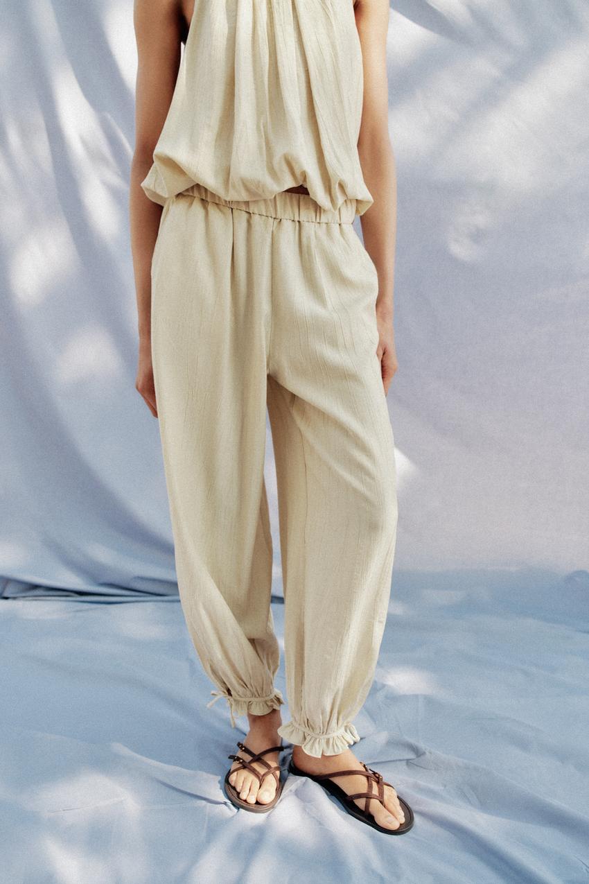 Pantalon bouffant à taille élastique