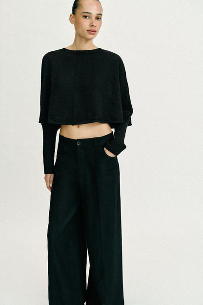 Pantalon large en lin