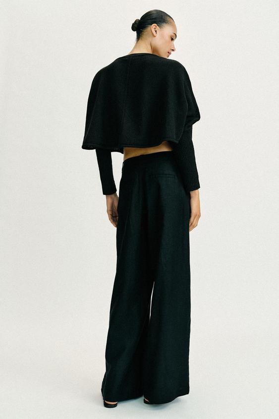 Pantalon large en lin