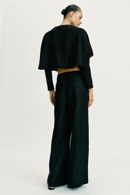Pantalon large en lin