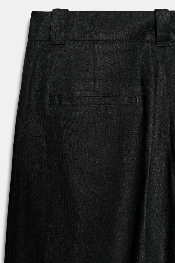 Pantalon large en lin