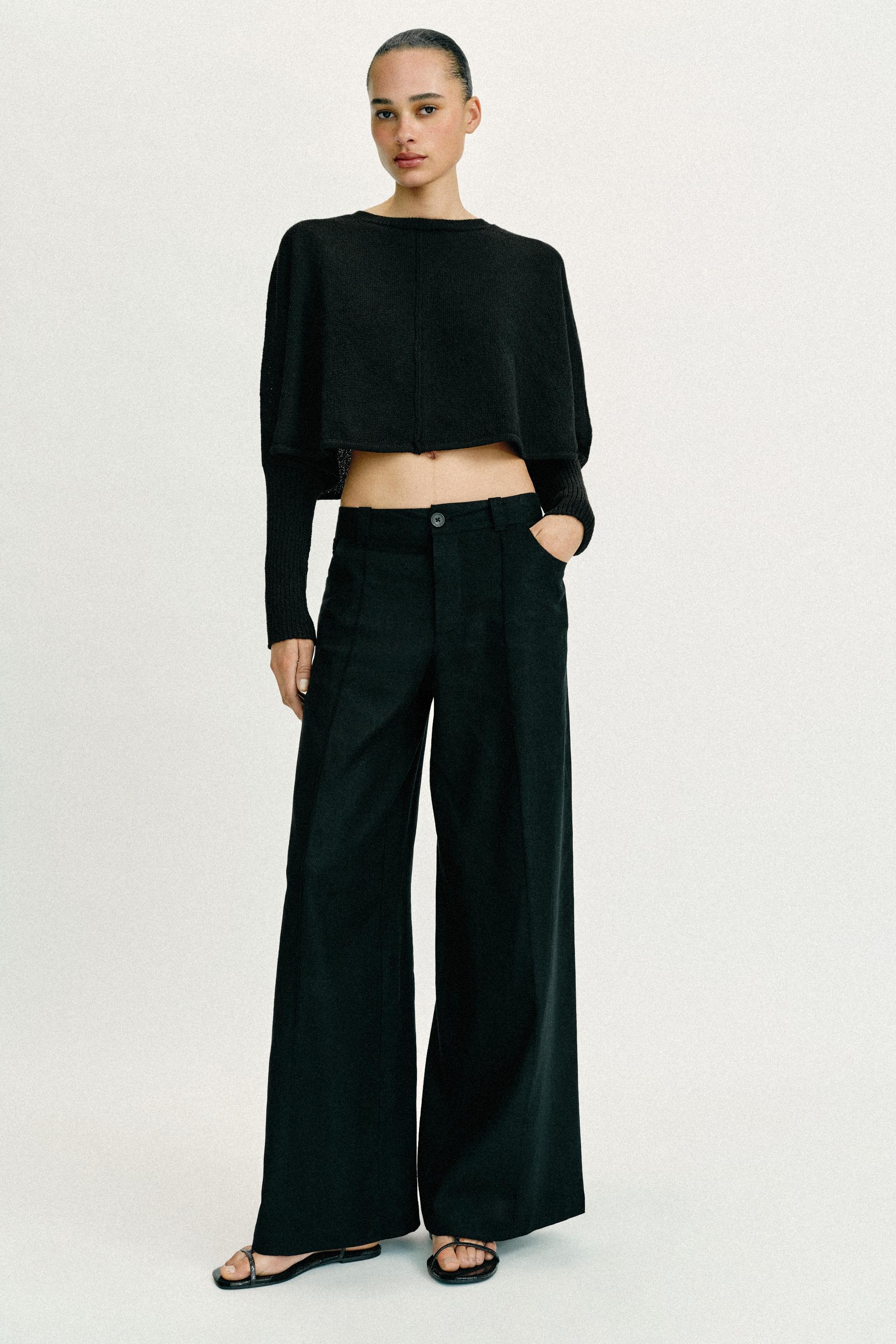 Pantalon large en lin