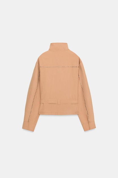 Veste à clous avec ceinture